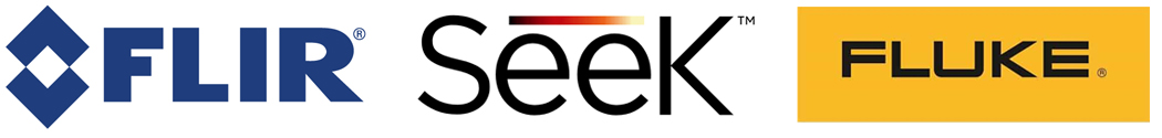 illustration affichant les principaux logos des meilleures fabricants de caméras thermiques