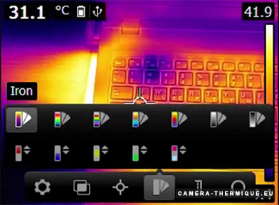 photo de l'écran de la caméra flir e4