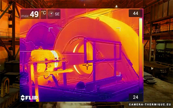 capture de l'écran de la caméra d'imagerie thermique flir e75