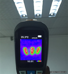 photo montrant la camera thermique perfect prime ir0002 en plein test